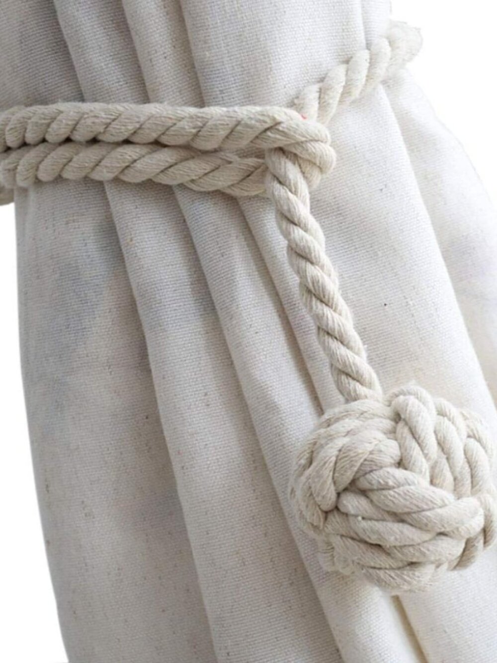 4 Pack Curtain Tiebacks - Heavy Duty Curtain Rope Tieback, Handmade Rural Decora